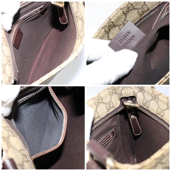 GUCCI GG Supreme Shoulder Bag PVC Beige Gold 201538 Auth yk19709 - Picture 15 of 16